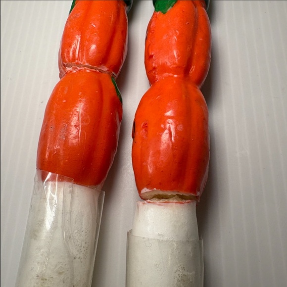 Vtg Halloween Candles Scarecrow w/pumpkins 10" Tapers 90's Pre-owned Unburned - Picture 11 of 11